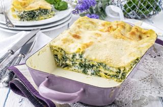 Spinach and corn lasagne