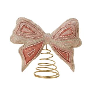 embroidered bow tree topper 