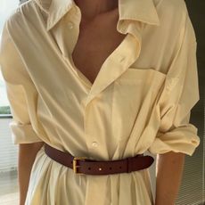 Anouk Yve wearing a yellow shirt