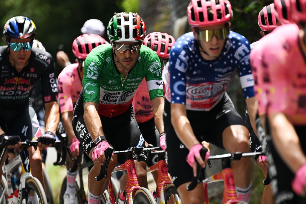 RIMINI ITALY JUNE 29 Alberto Bettiol of Italy and Team EF Education EasyPost competes during the 111th Tour de France 2024 Stage 1 a 206km stage from Firenze to Rimini UCIWT on June 29 2024 in Rimini Italy Photo by Tim de WaeleGetty Images