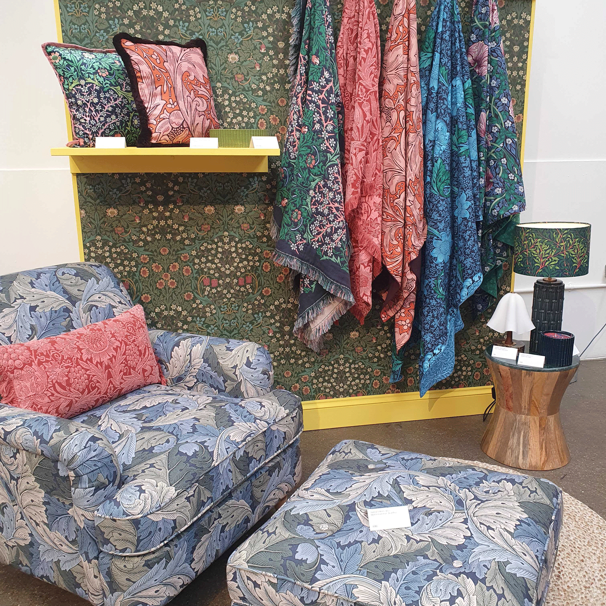 Habitat x Morris &amp;amp; Co collection displayed at the Habitat press show