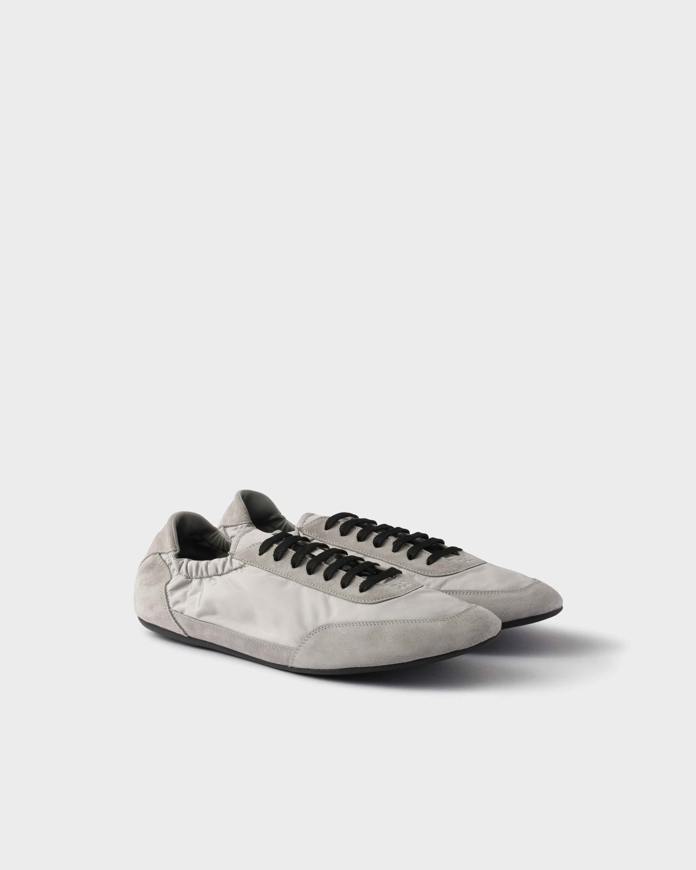Collapse Re-Nylon and Suede Elasticated Sneakers