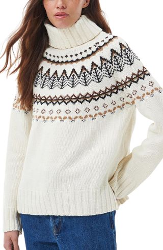 Mersea Fair Isle Wool Blend Turtleneck Sweater