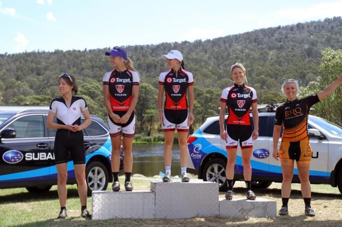 Elite women's point-to-point podium