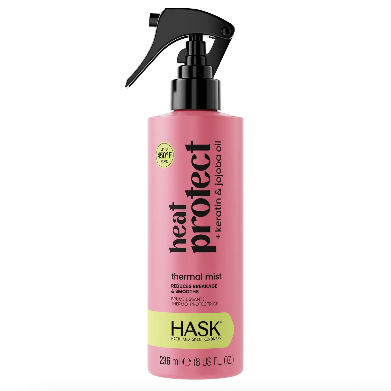 Hask, Hask Heat Protect + Keratin &amp;amp; Jojoba Oil Thermal Mist, 8 Fl Oz