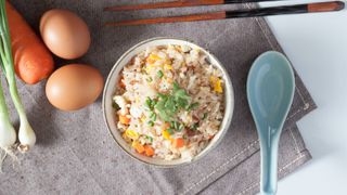 egg fried rice with vegetables