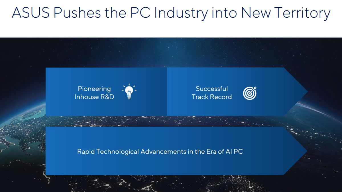 Asus investor slides highlight AI PCs