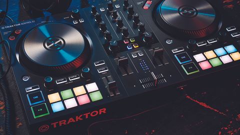 Native Instruments Traktor Kontrol S2 Mk3 photographed on stage