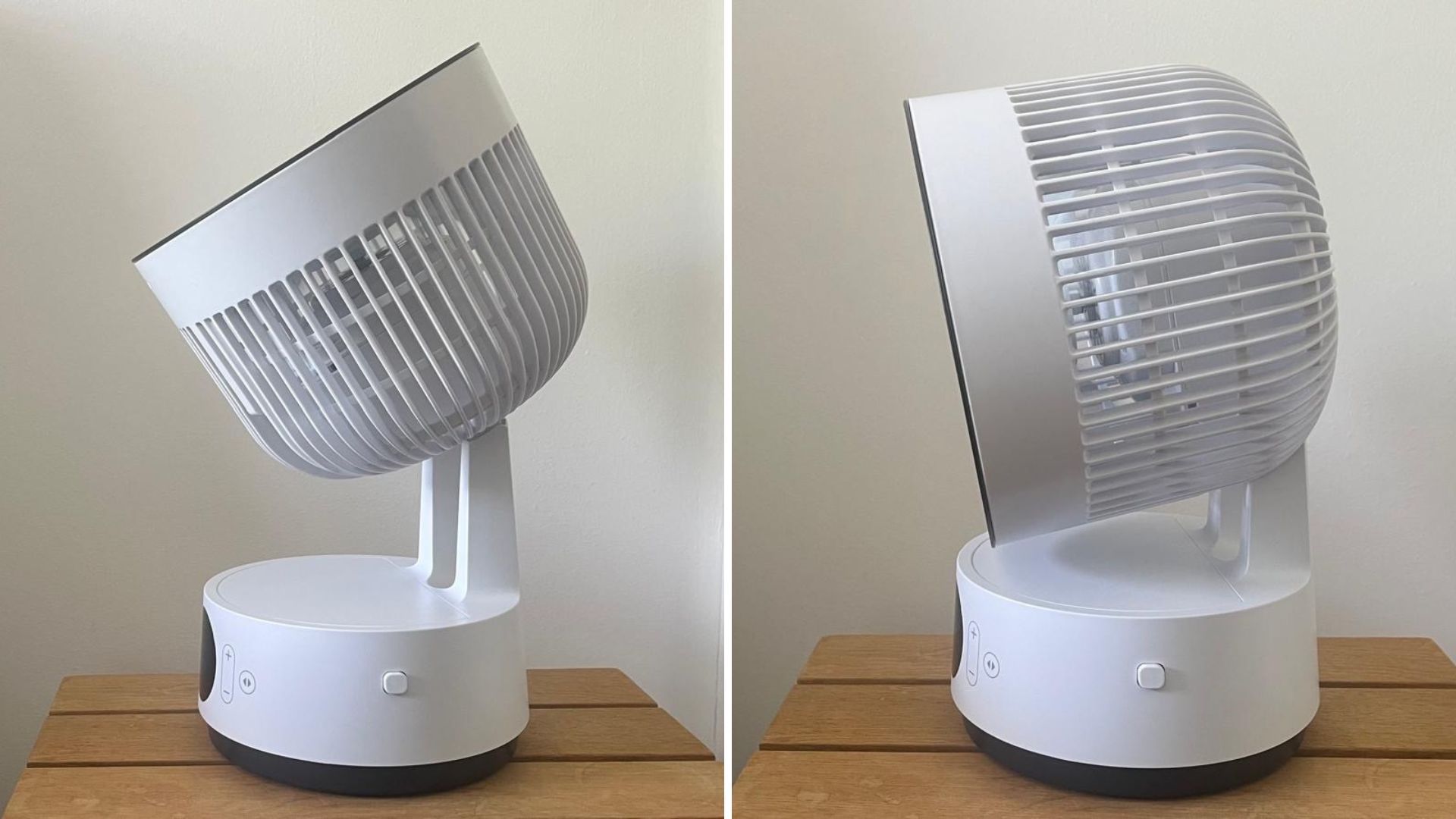 The Meaco Sefte 6 Inch Portable Fan at different angles
