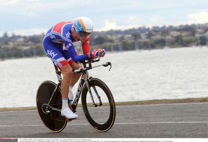 David Millar during the 2010 time trial world championships race in which he finished third