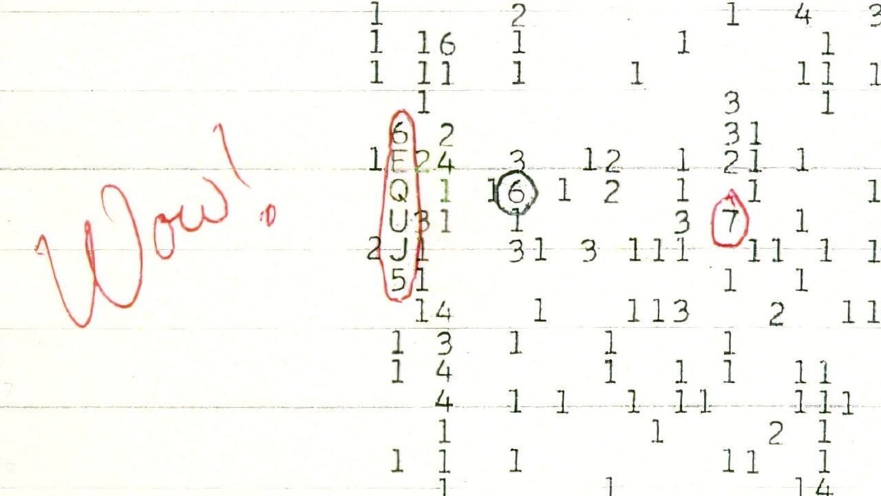 a chart of printed numbers with a red handwritten &quot;wow!&quot; in the left margin
