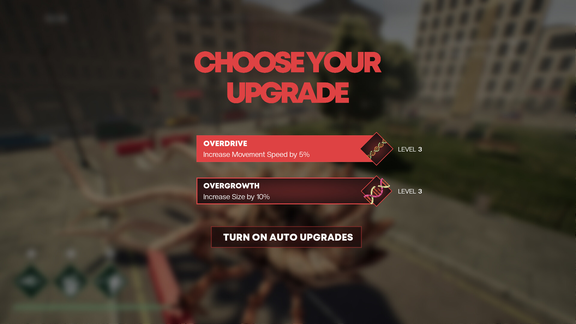 Choosing your next upgrade in You Are the Monster.
