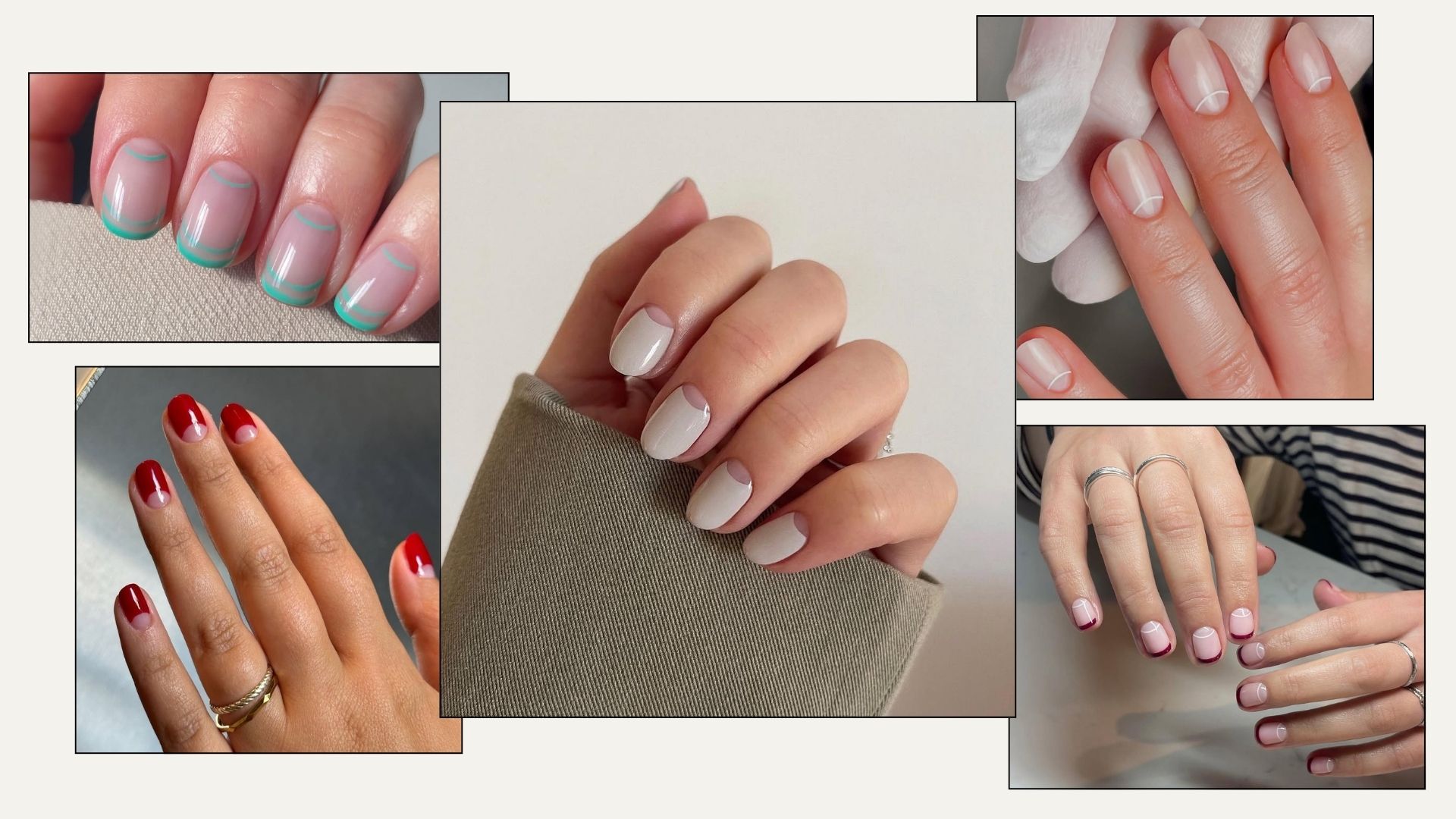 Half Moon Manicure Designs