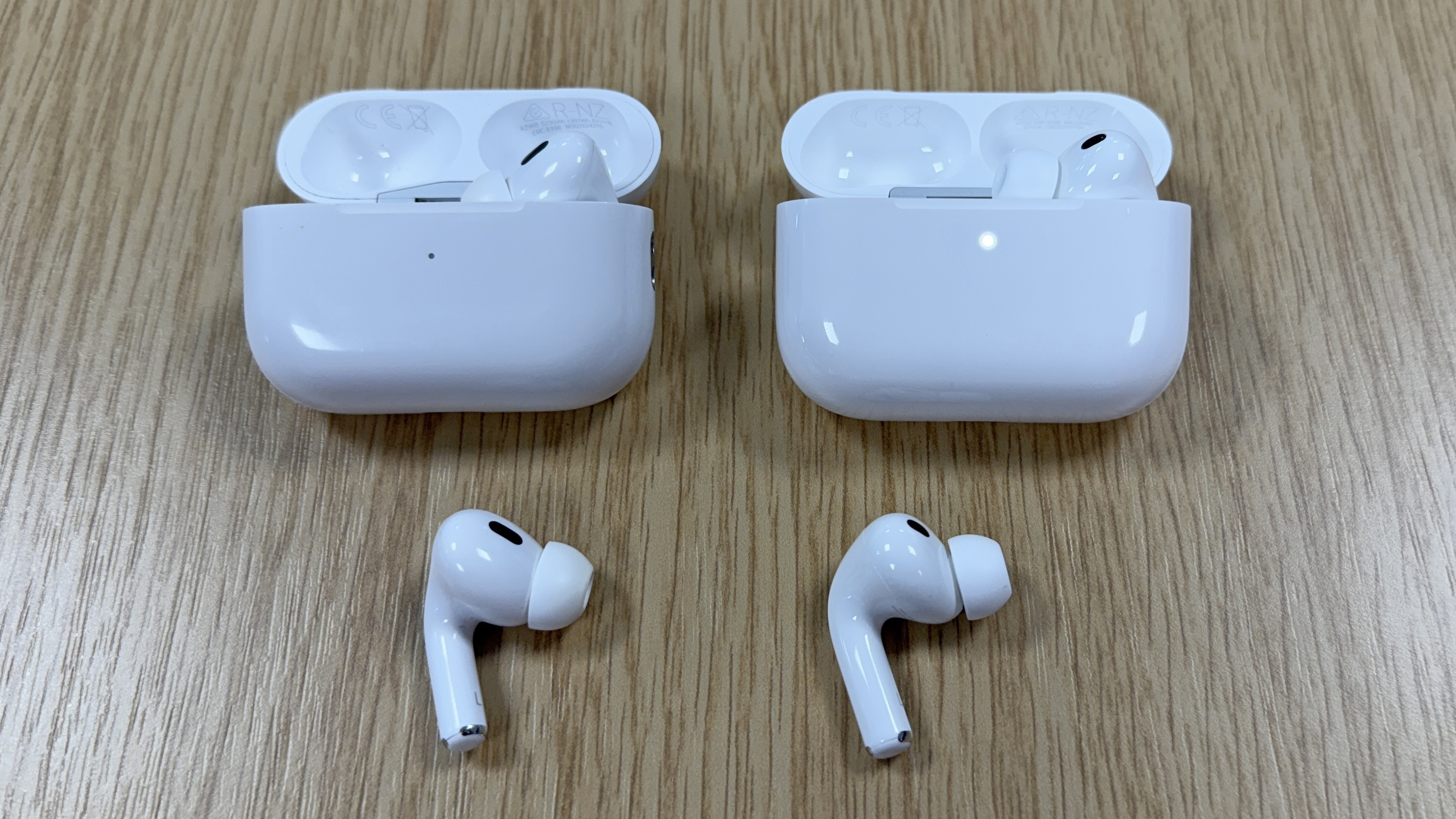 Apple AirPods Pro 3 next to AirPods Pro 2