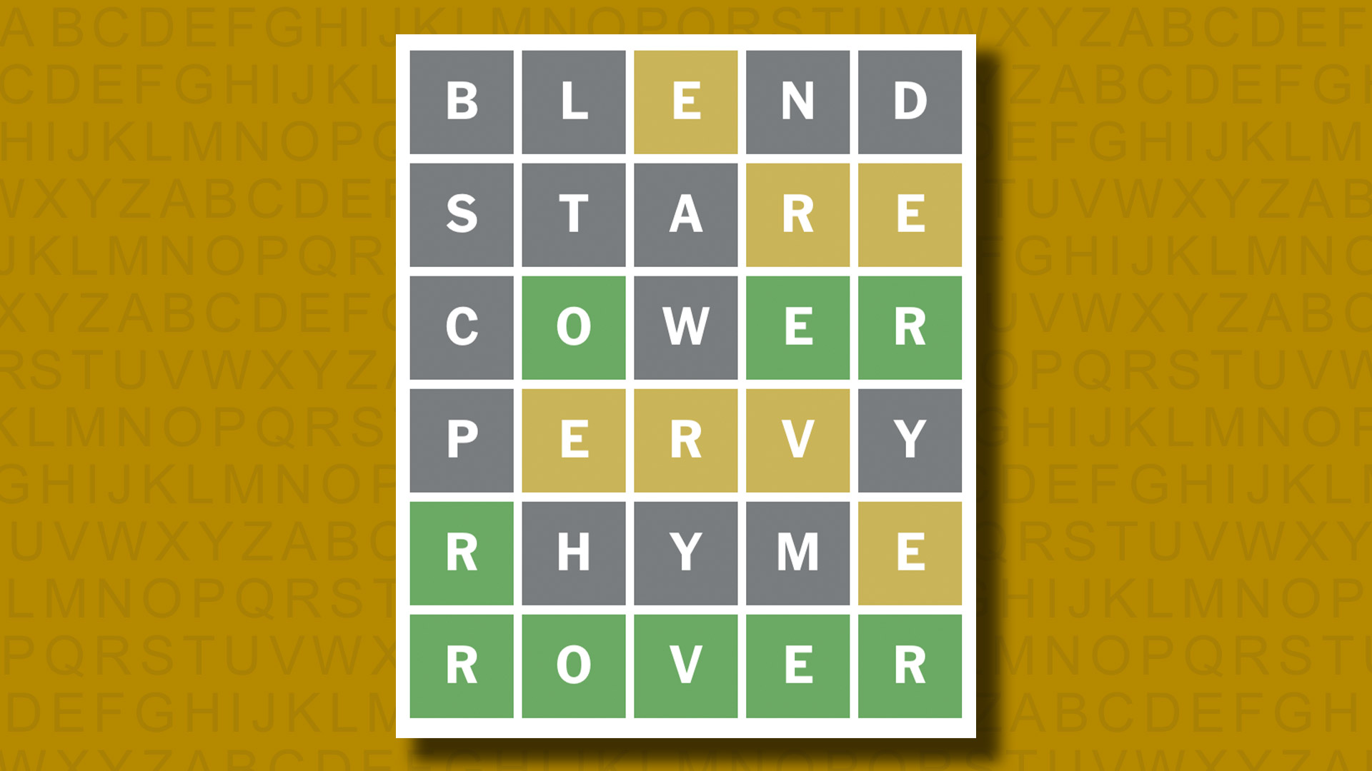 Ответ в формате Word для игры 1039 на желтом фоне