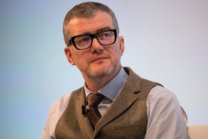 Atom Bank CEO of Mark Mullen addresses delegates at the annual Confederation of British Industry (CBI) conference in central London, on November 21, 2016. / AFP / Justin TALLIS(Photo credit s