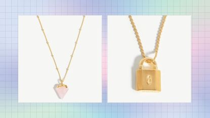 Missoma sale items; necklaces in gold