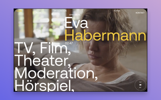 Web design trends 2022: screenshot of Eva Habermann portfolio website