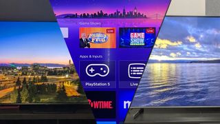 Samsung, Roku, and Hisense TV screens