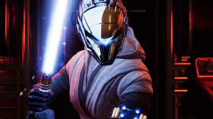 Destiny 2 Renegades trailer with Warlock holding blue lightsaber