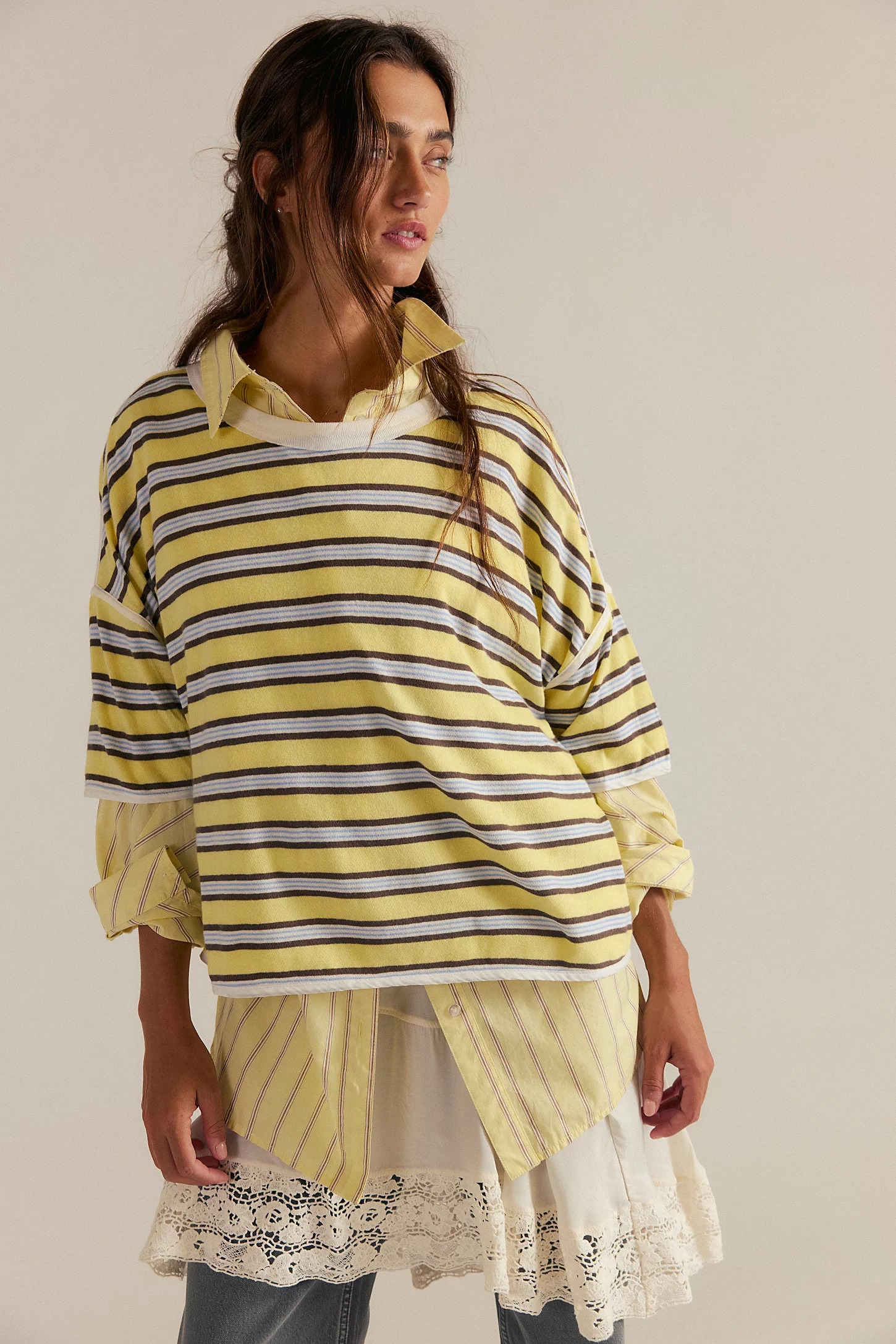 Free People, We the Free Clean Rugby Tee