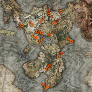 Elden Ring smithing stones map