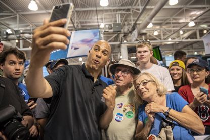 Cory Booker at the Iowa State Fair.