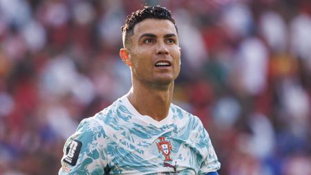 Cristiano Ronaldo of Portugal looks on during the FIFA World Cup 2026 Round Of 32 match between Portugal and Croatia at Toronto Stadium on July 2, 2026 in Toronto, Canada