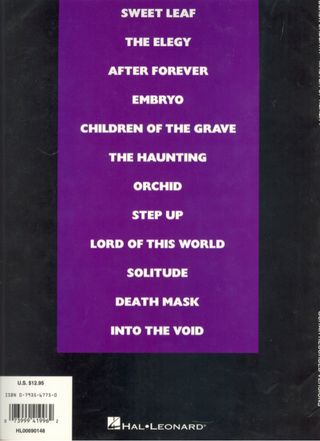 Black Sabbath - Master Of Reality songbook