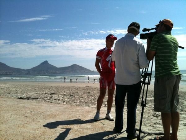 This was the perfect spot for a Giro del Capo interview.