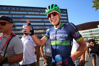 Thumbs up from stage winner Jens Keukeleire (Orica-BikeExchange)