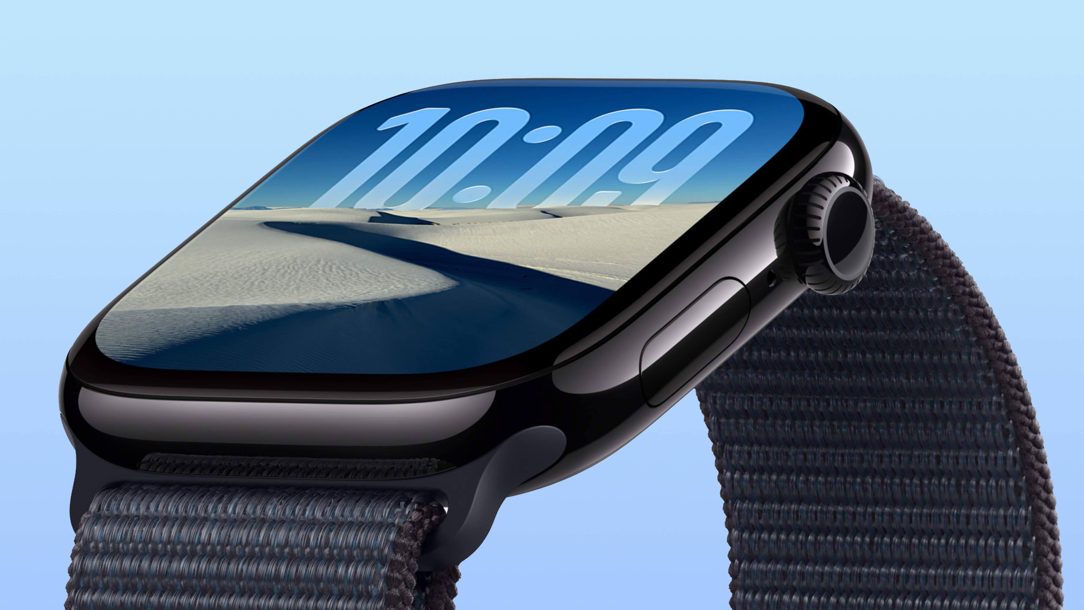 The Apple Watch Series 11 display shown at multiple angles.