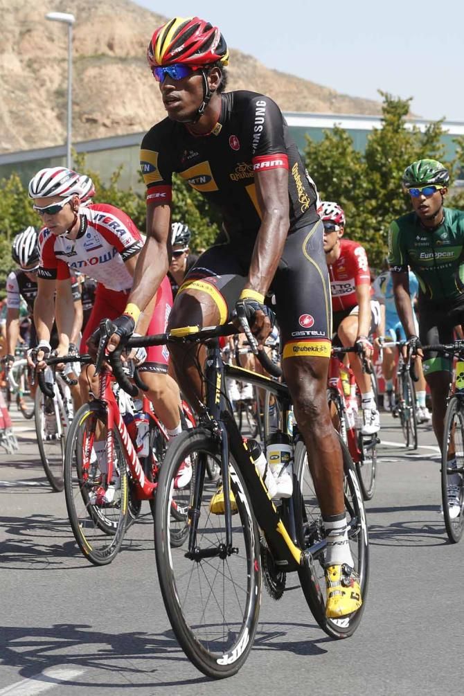 Daniel Teklehaimanot (MTN-Qhubeka) at the Vuelta a Espana.