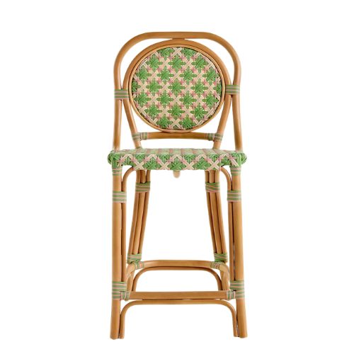 Anthropologie, Coastal Rattan Bistro Counter Stool Chair