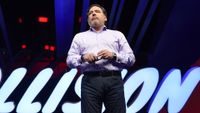 Toronto , Canada - 21 May 2019; Shawn Layden, Chairman, Worldwide Studios, Sony Interactive Entertainment (PlayStation), on Centre Stage during day one of Collision 2019 at Enercare Center in Toronto, Canada. (Photo By David Fitzgerald/Sportsfile via Getty Images)