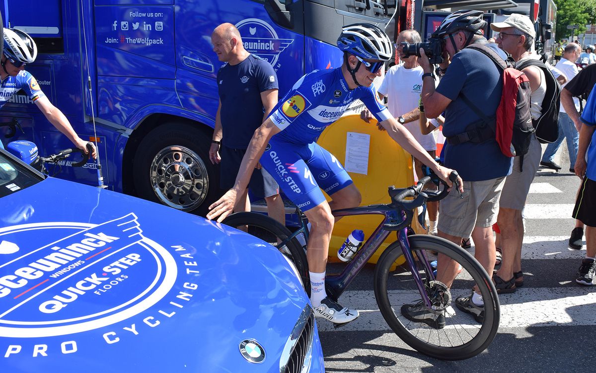 Enric Mas heads out for a training ride on the first rest day of the 2019 Tour de France