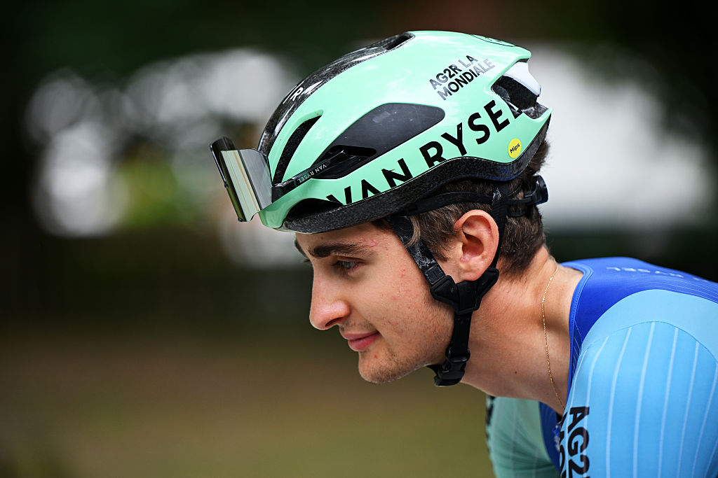 VAL-D&#039;ARC, FRANCE - JUNE 15: Paul Seixas of France and Team Decathlon AG2R La Mondiale prior to the 77th Criterium du Dauphine 2025, Stage 8 a 133.3km stage from Val-d&#039;Arc&amp;rsaquo;Plateau du Mont-Cenis 2095m / #UCIWT / on June 15, 2025 in Val-d&#039;Arc, France. (Photo by Dario Belingheri/Getty Images)