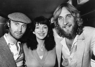Phil Collins, Kate Bush and Mike Rutherford at the Melody Maker Pop Awards 1980