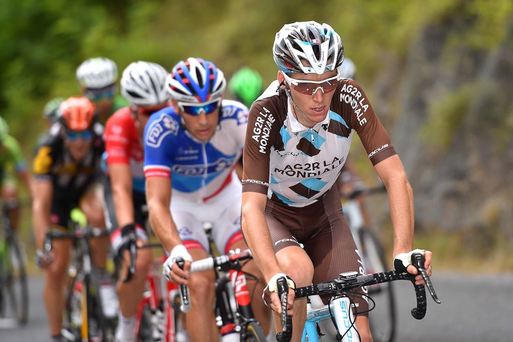 Romain Bardet near the end of stage 14.