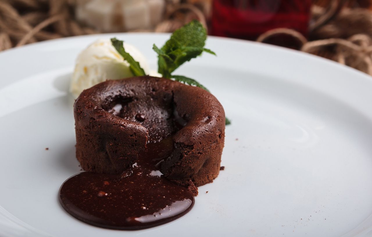 Chocolate coffee fondant puddings