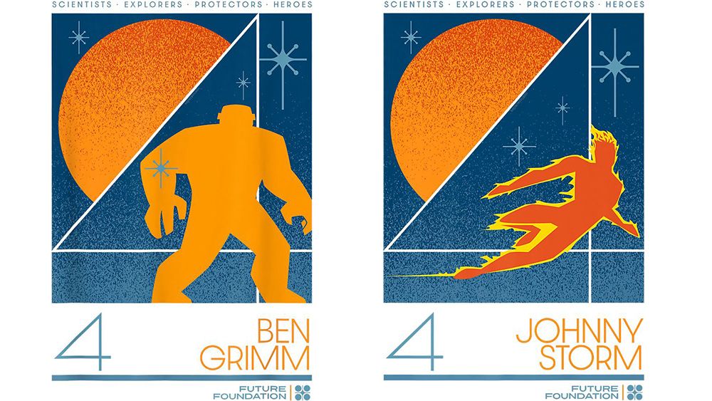 Fantastic Four character art posters