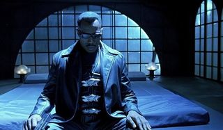 Blade Wesley Snipes sitting on his bed thinking