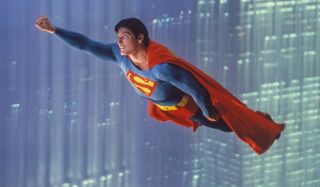 Superman: The Movie Christopher Reeve flying up into the air
