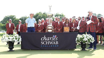 Ben Griffin at the Charles Schwab Challenge prize ceremony of 20025