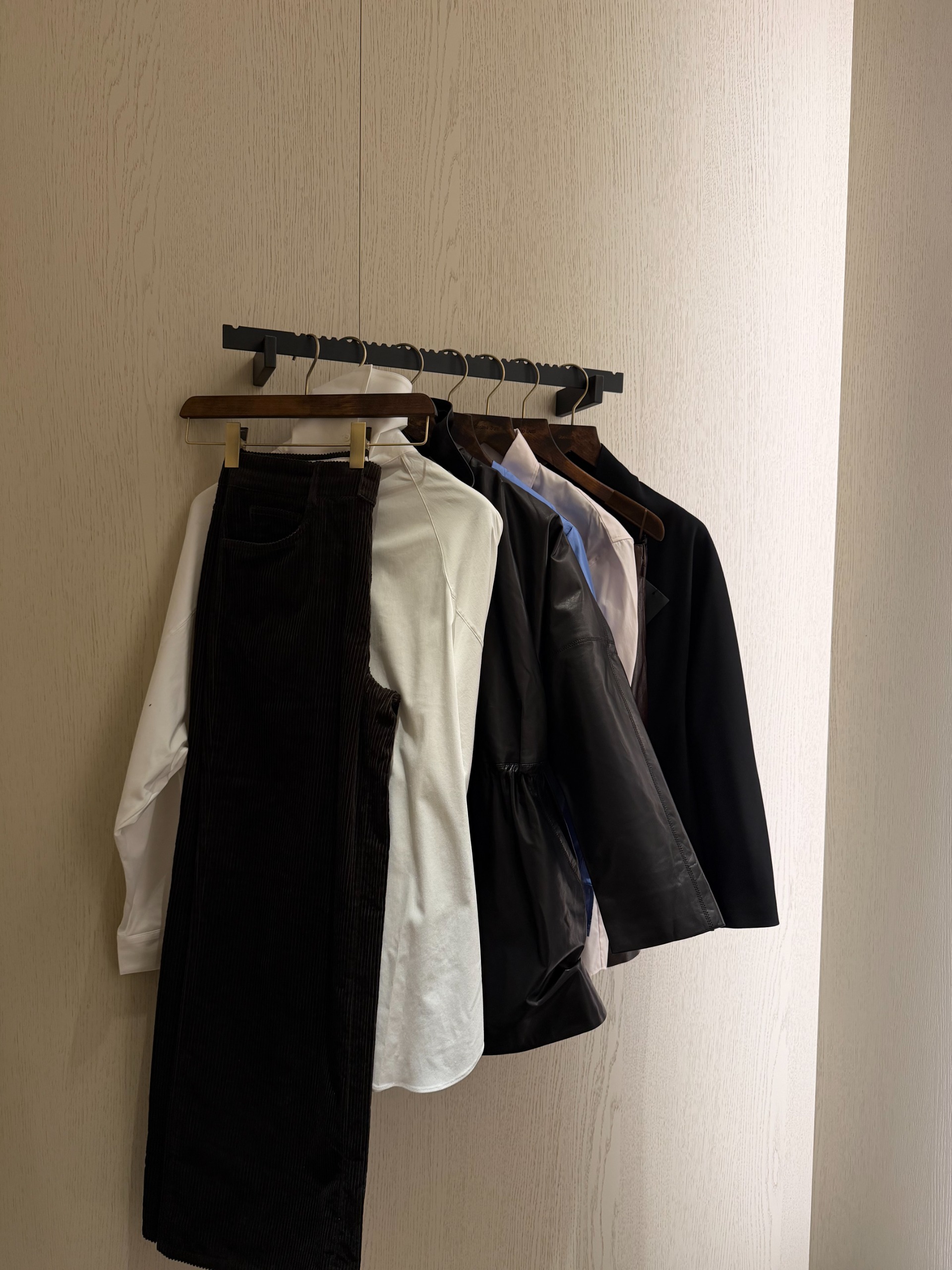 Rack of Massimo Dutti clothing at the new NYC flagship store.