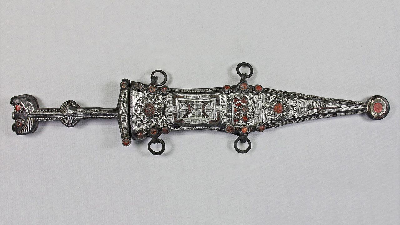 The 2,000-year-old dagger and sheath.