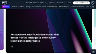 Amazon Web Services website screenshot (March 2025)