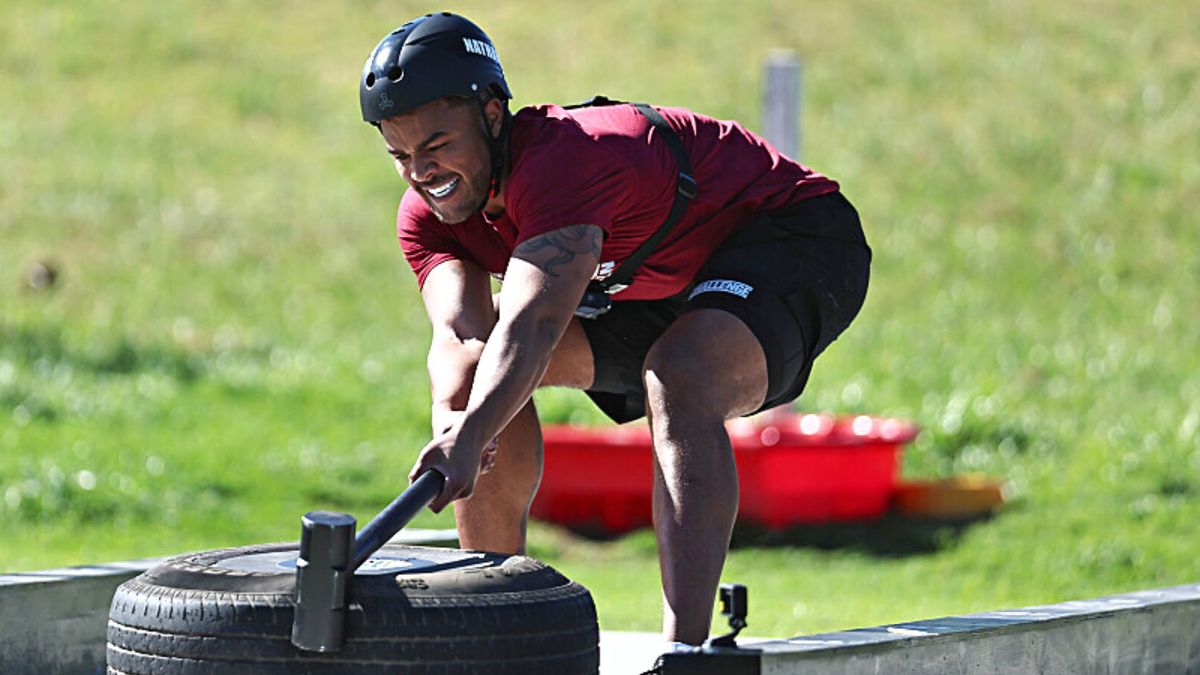 Why did Nathan leave The Challenge: World Championship early? Pictured: Global MVP Nathan Henry from Team UK in THE CHALLENGE: WORLD CHAMPIONSHIP episode 1, season 1