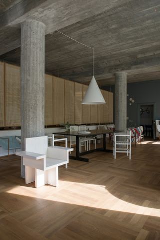 Studio X Viaduct showroom in modernist complex Dronningegården