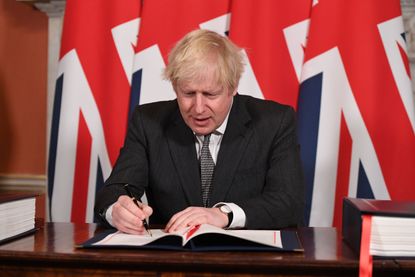Boris Johnson writing